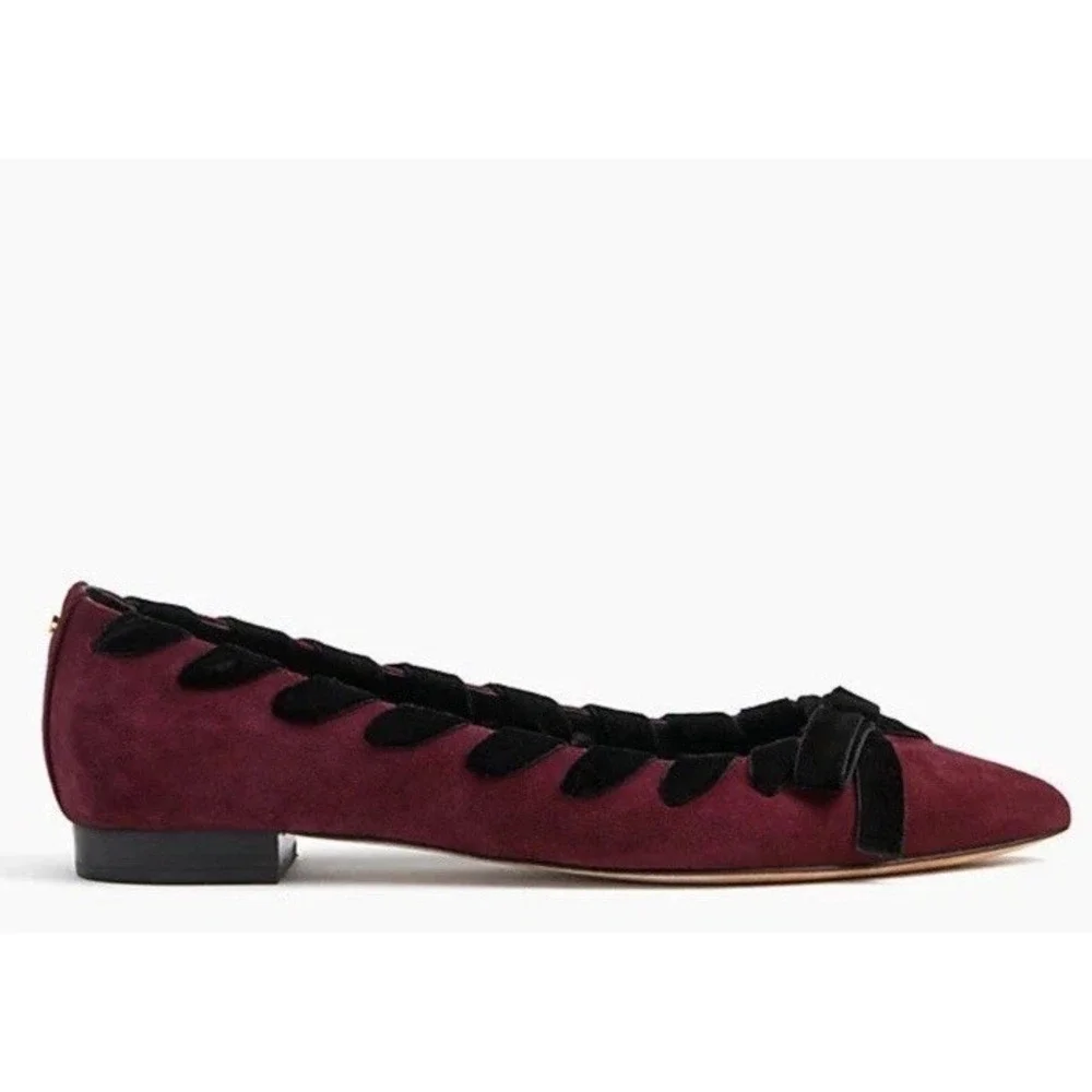 KATE SPADE KALANI Deep Cherry Burgundy Flat Shoes Women's US Size 8M